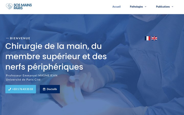 Aperçu du site Chirurgie de la main