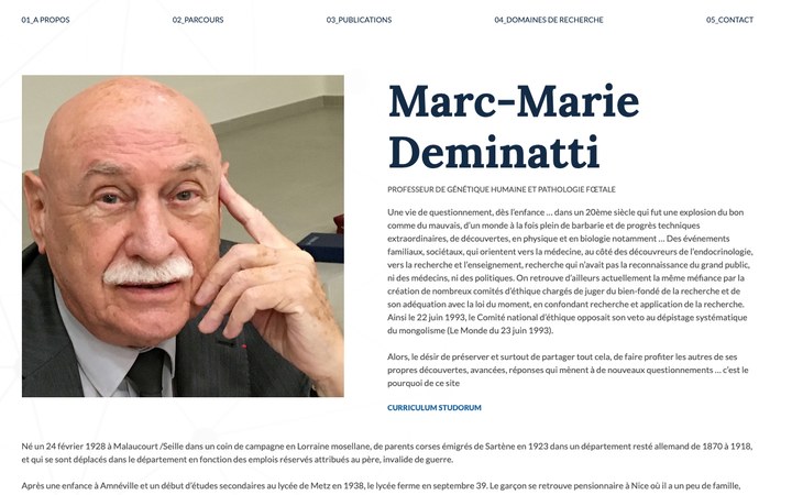 Aperçu du site Professeur Deminatti